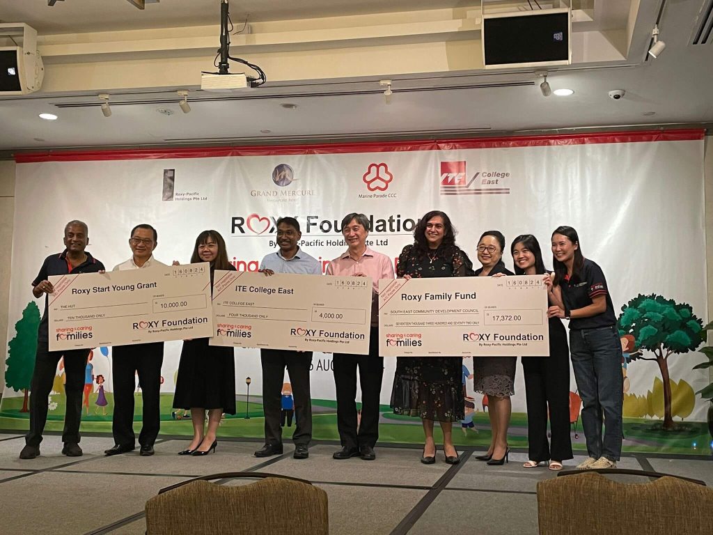 Roxy Foundation presenting donations to community partners and organisations