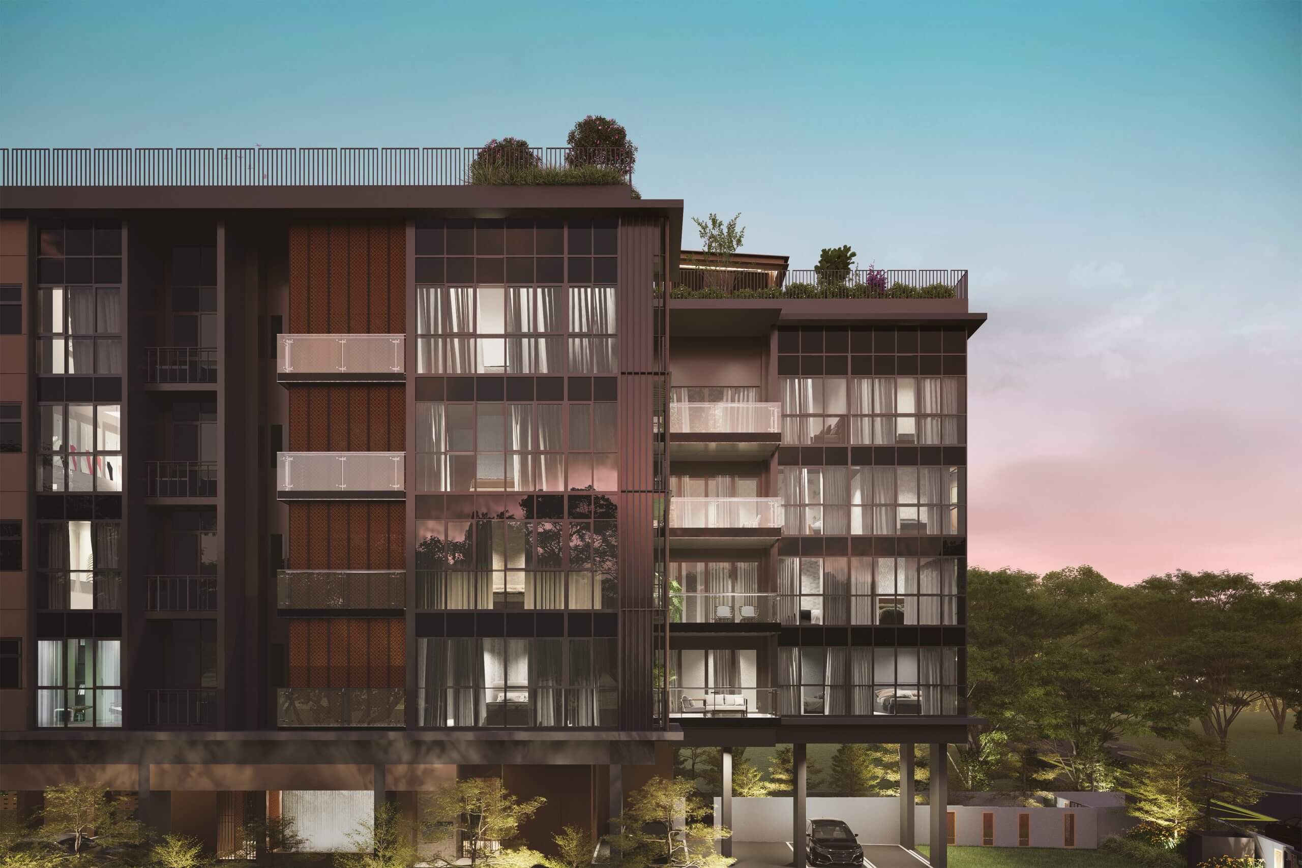 Straits at Joo Chiat boutique condominium facade in Singapore