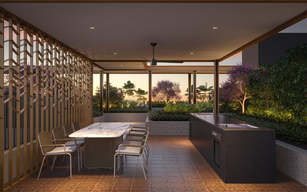 Modern residential rooftop amenities by Roxy-Pacific Holdings
