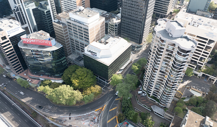 Office workspace at 165 Walker Street with desks and open layout in Sydney